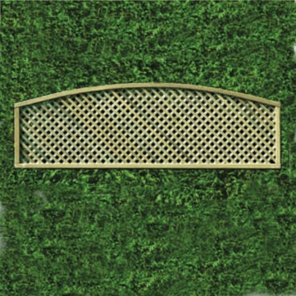 60 X 450MM CONVEX TOP DECORATIVE PRIVACY LATTICE