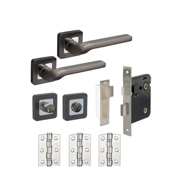 Austin Dark Grey Mortice Latch Pack