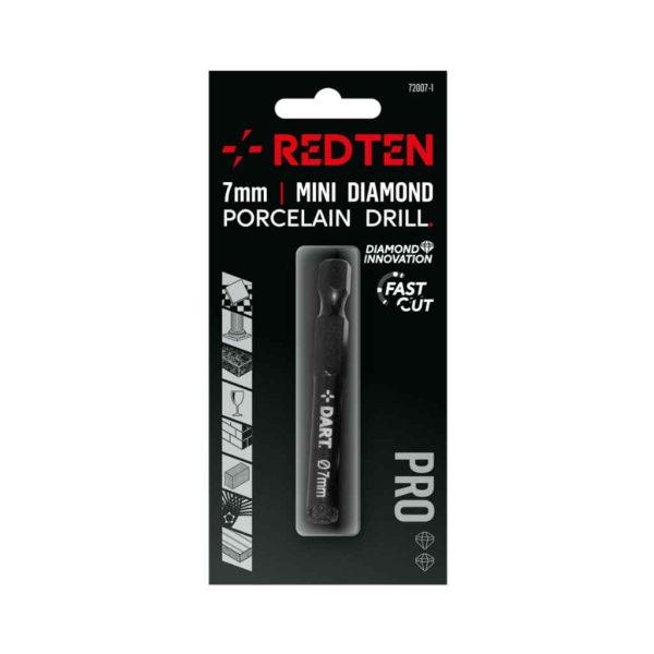 RED TEN PRO 6MM DIAMOND PRECLAIN DRILL BIT 1 PACK